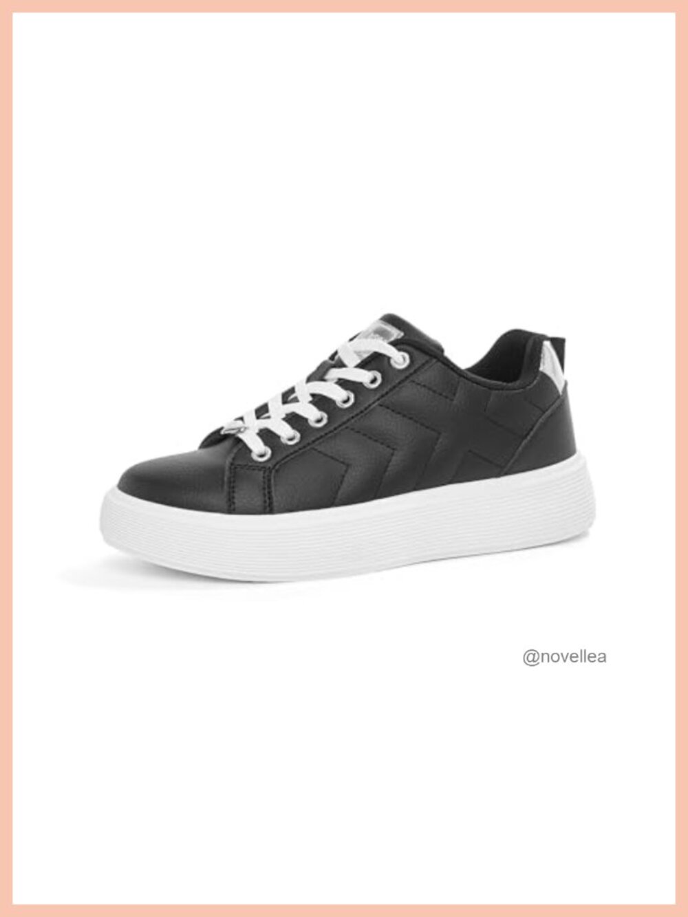 Platform Sneakers Synthetic Leather Casual Lace-Up Fashion Shoes